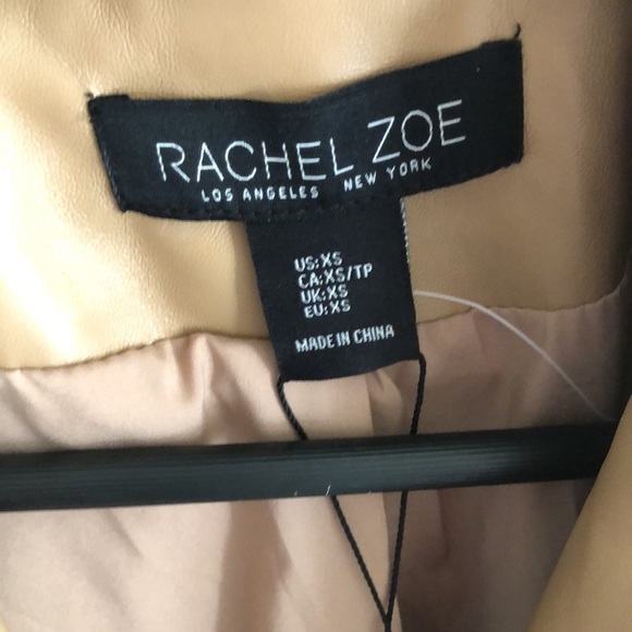 Rachel Zoe Faux Leather Blazer Jacket - Picture 2 of 8